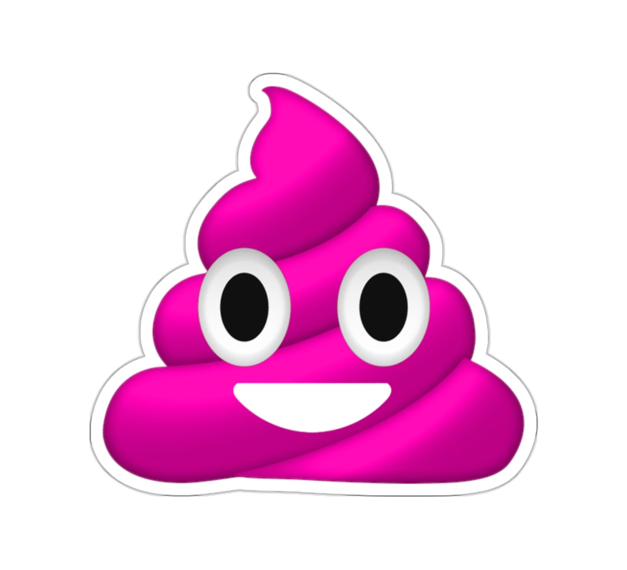 Pink Poop Emoji Kiss-Cut Sticker – Dryp Factory