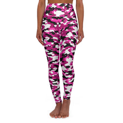 Pink Camo AOP High Waisted Yoga Leggings