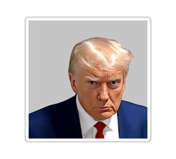 Trump Mugshot Kiss-Cut Sticker