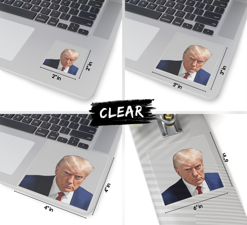 Trump Mugshot Kiss-Cut Sticker