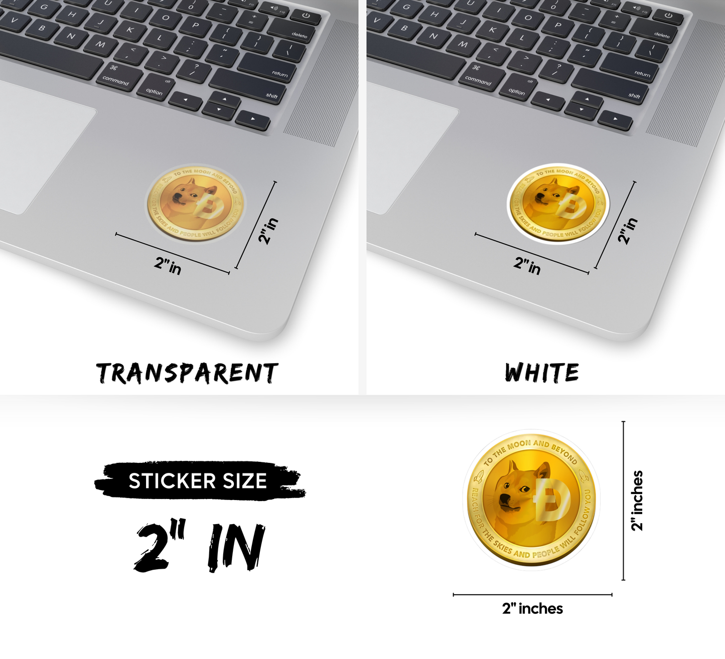 Doge Coin Crypto Kiss-Cut Sticker