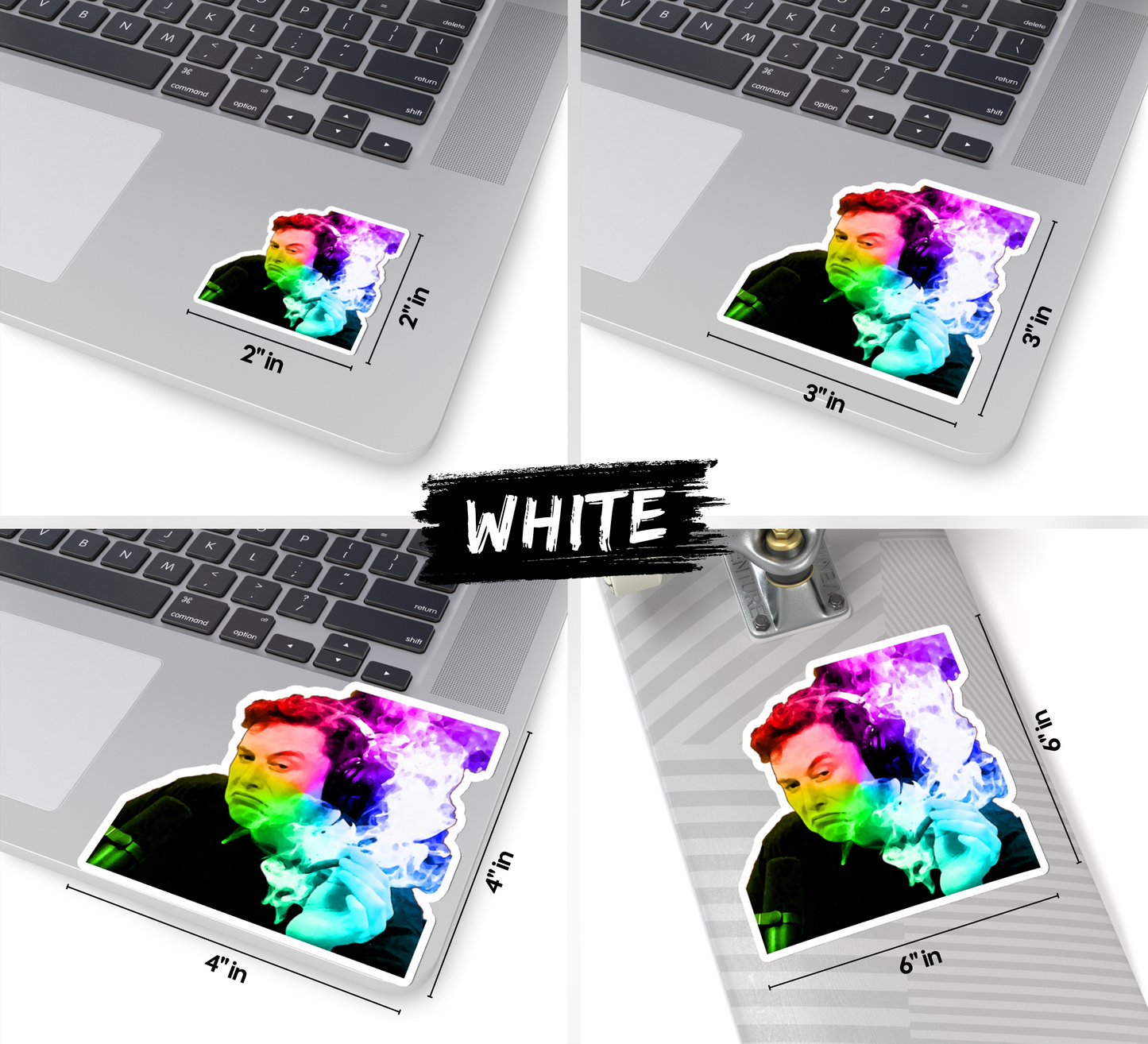 Trippy Elon Musk Meme Kiss-Cut Sticker