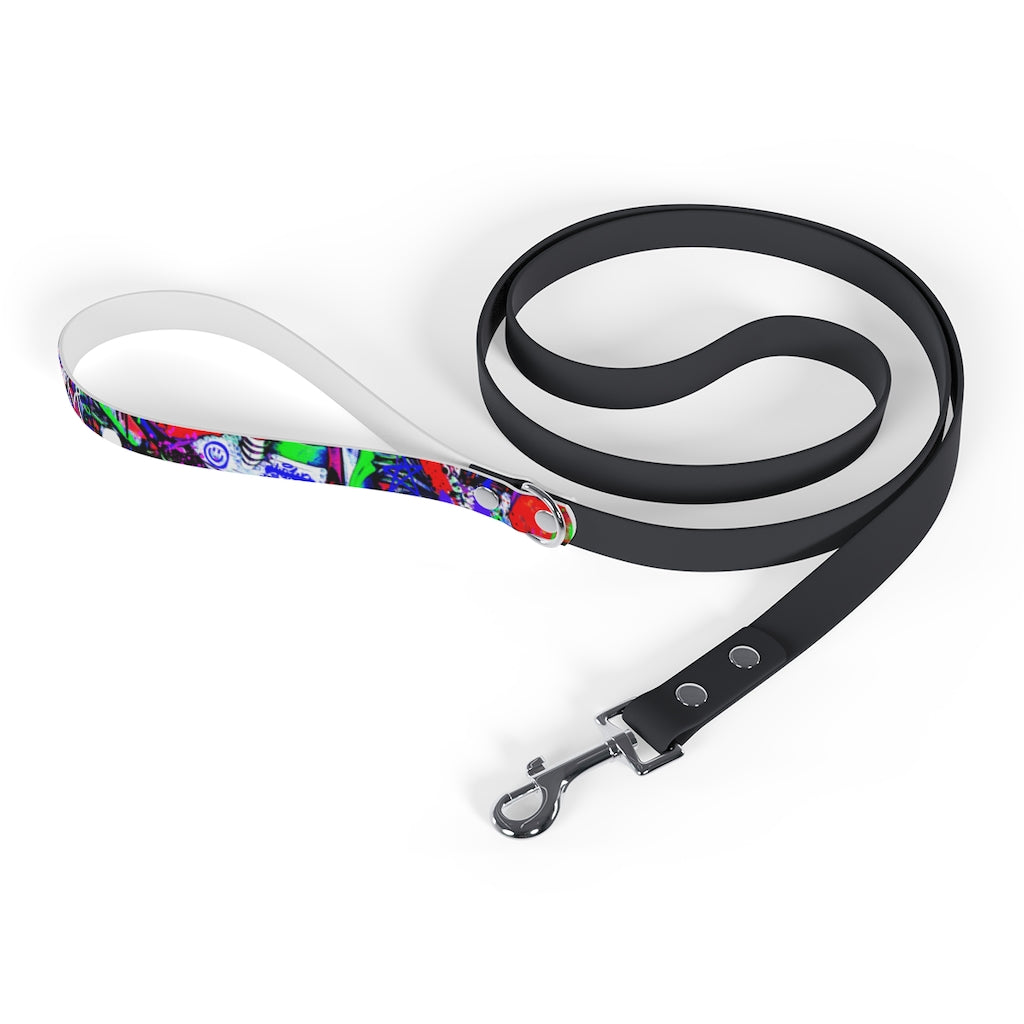 Neon Graffiti Dog Leash