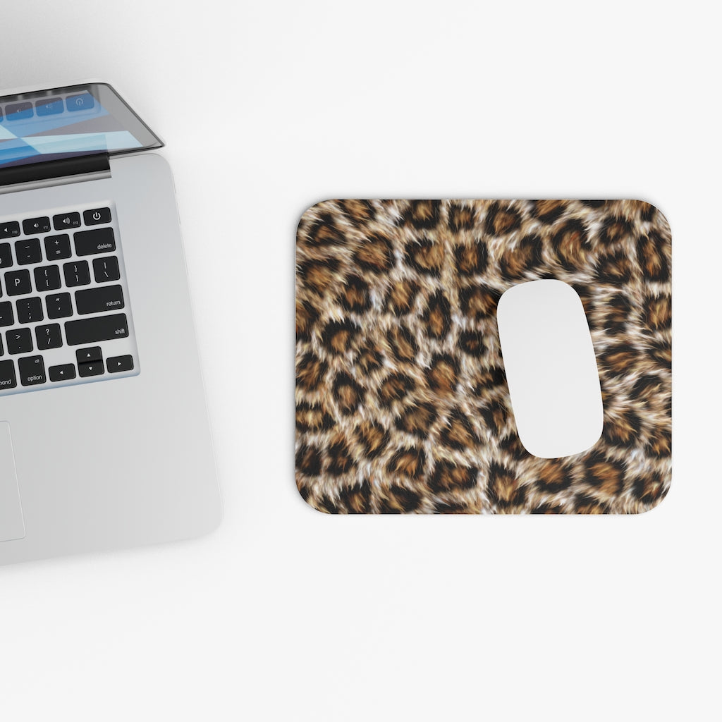 Realistic Leopard Print Mousepad