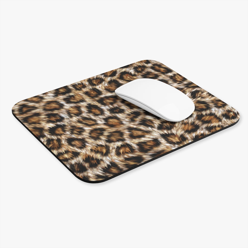 Realistic Leopard Print Mousepad