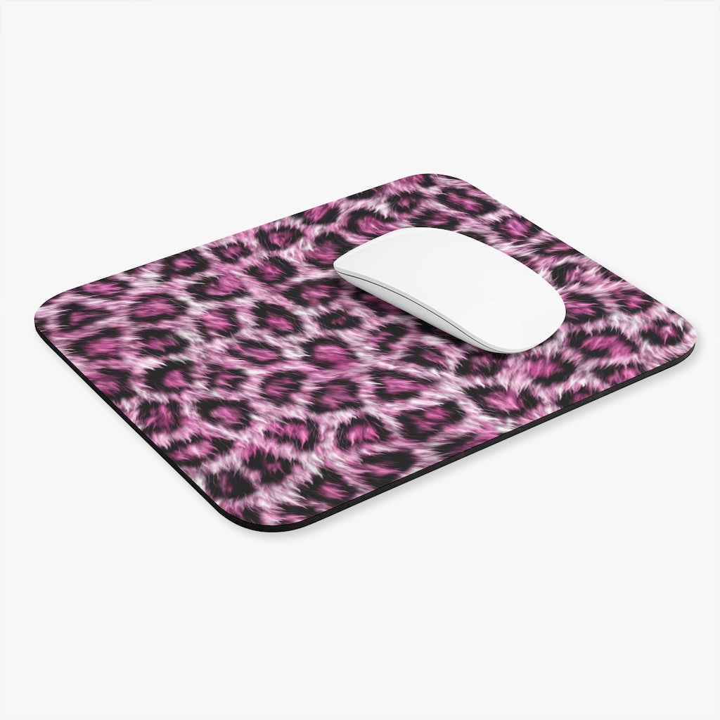 Pink Leopard Print Mousepad