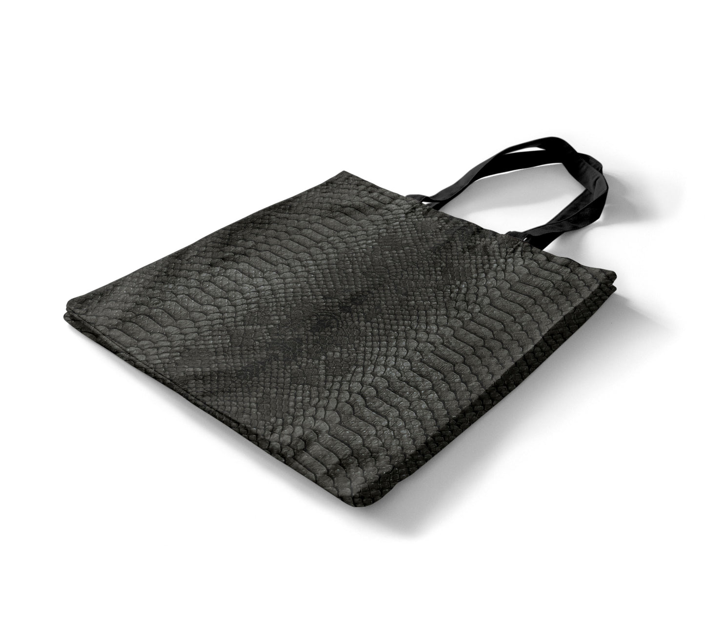 Black Snakeskin Tote Bag