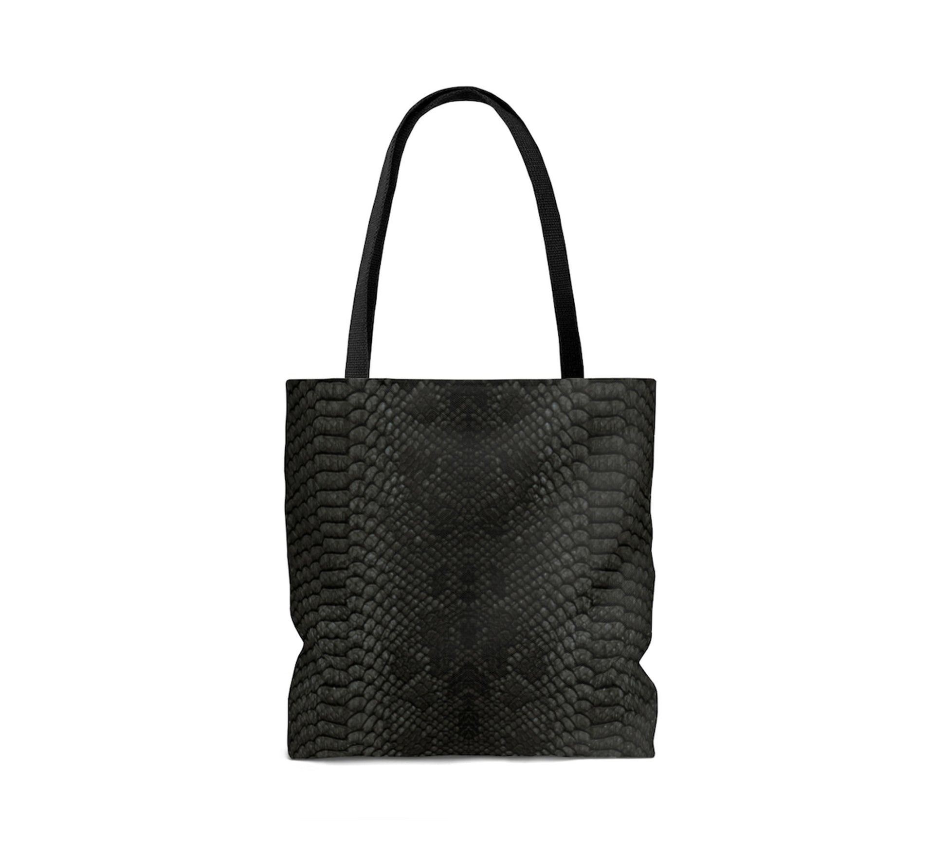 Black Snakeskin Tote Bag