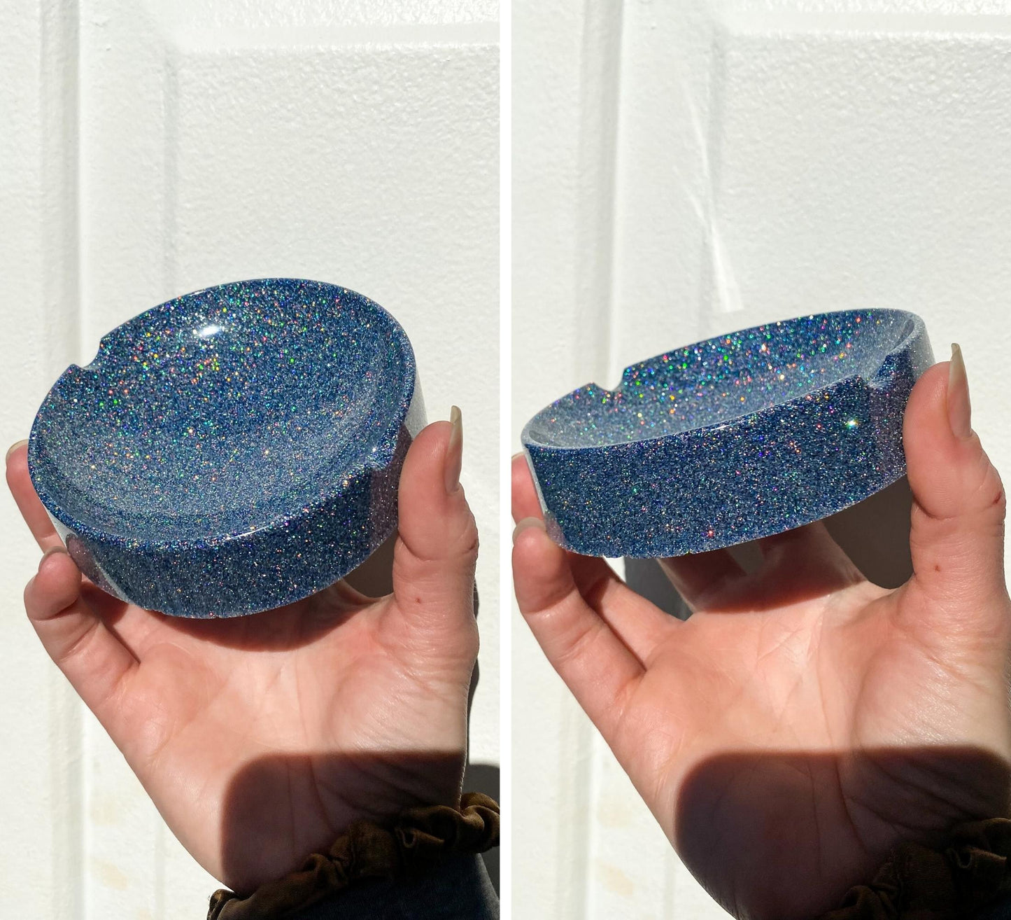 Holographic Glitter Circle Ashtray