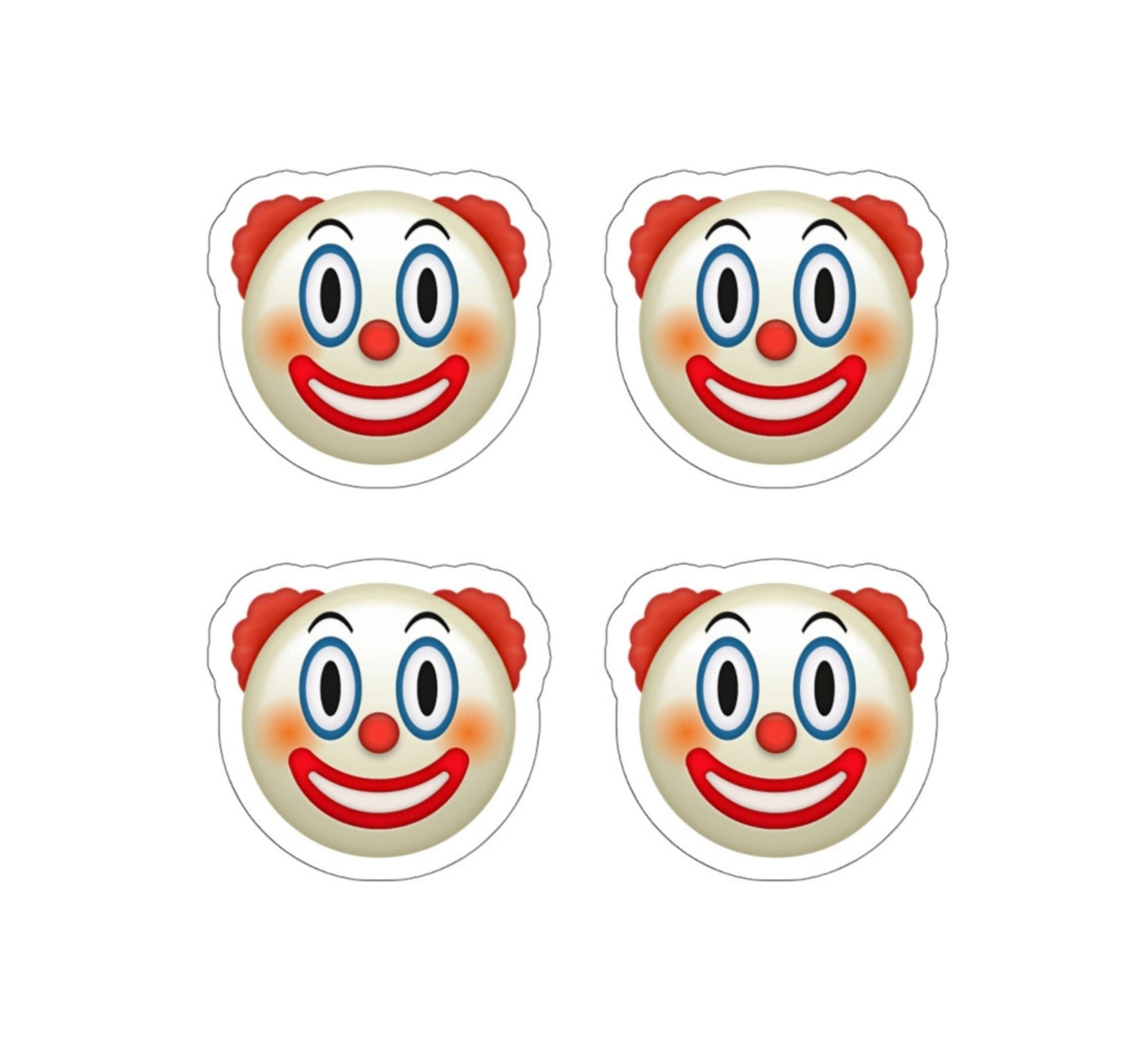 Clown Emoji Stickers - Premium Vinyl Kiss-Cut Sticker Set