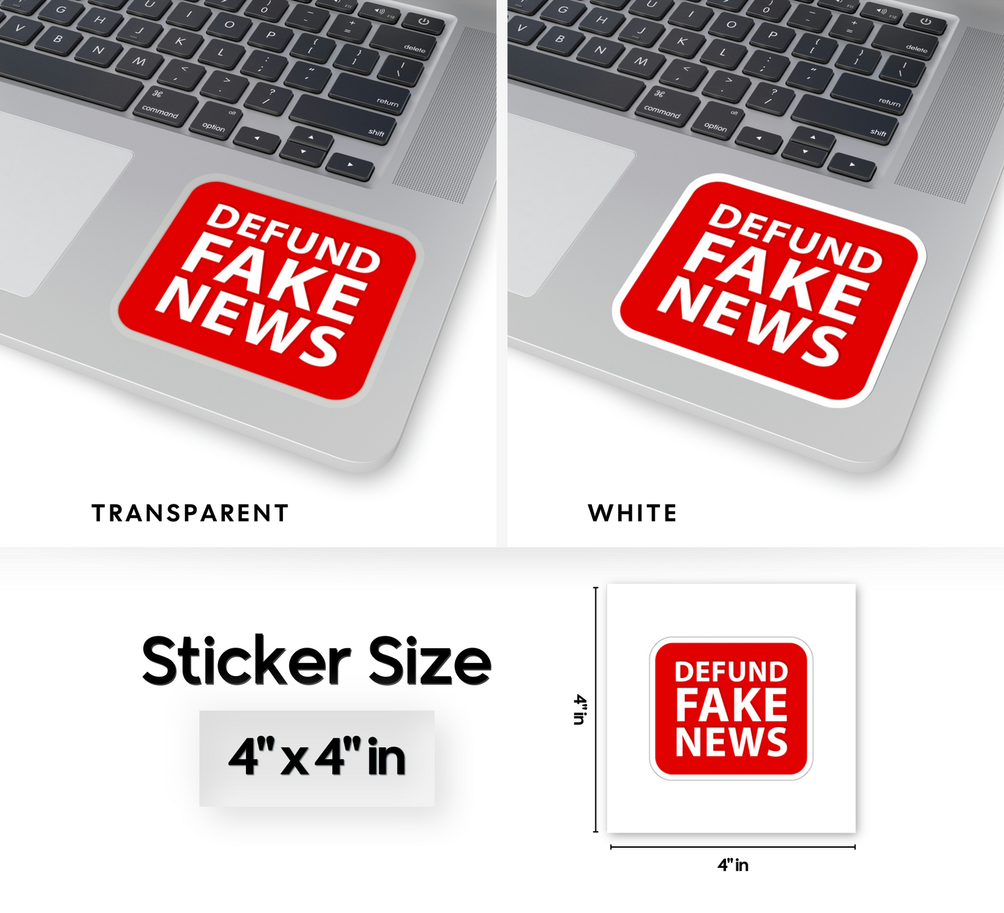 Defund Fake News Sticker