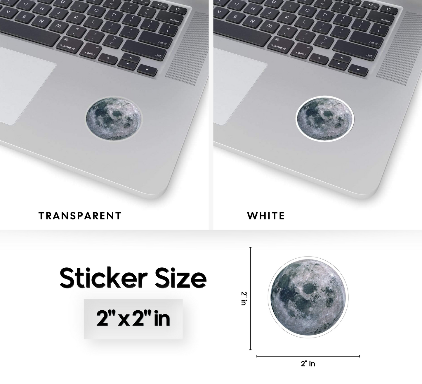 Illuminating Moon Space Sticker