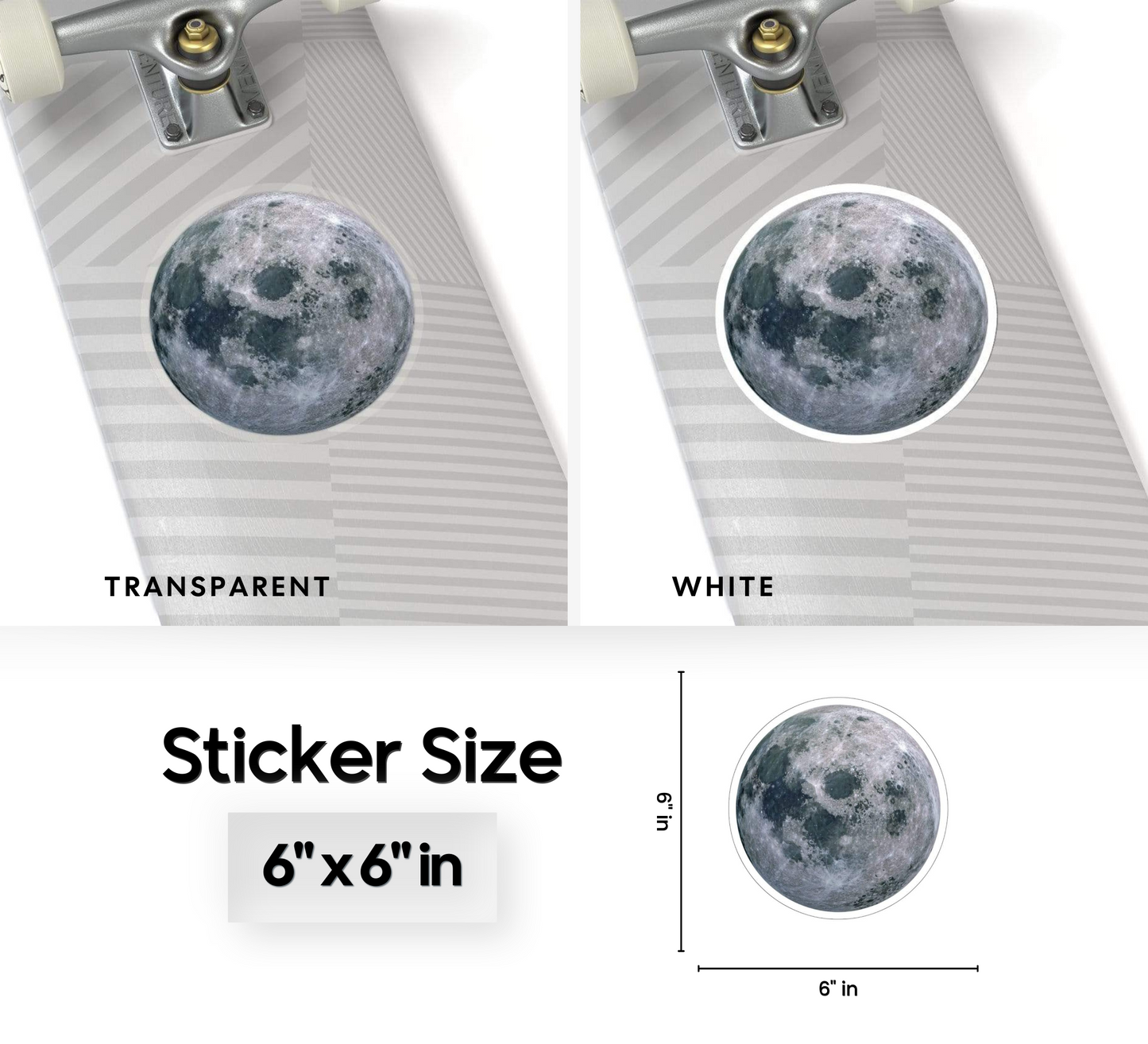 Illuminating Moon Space Sticker