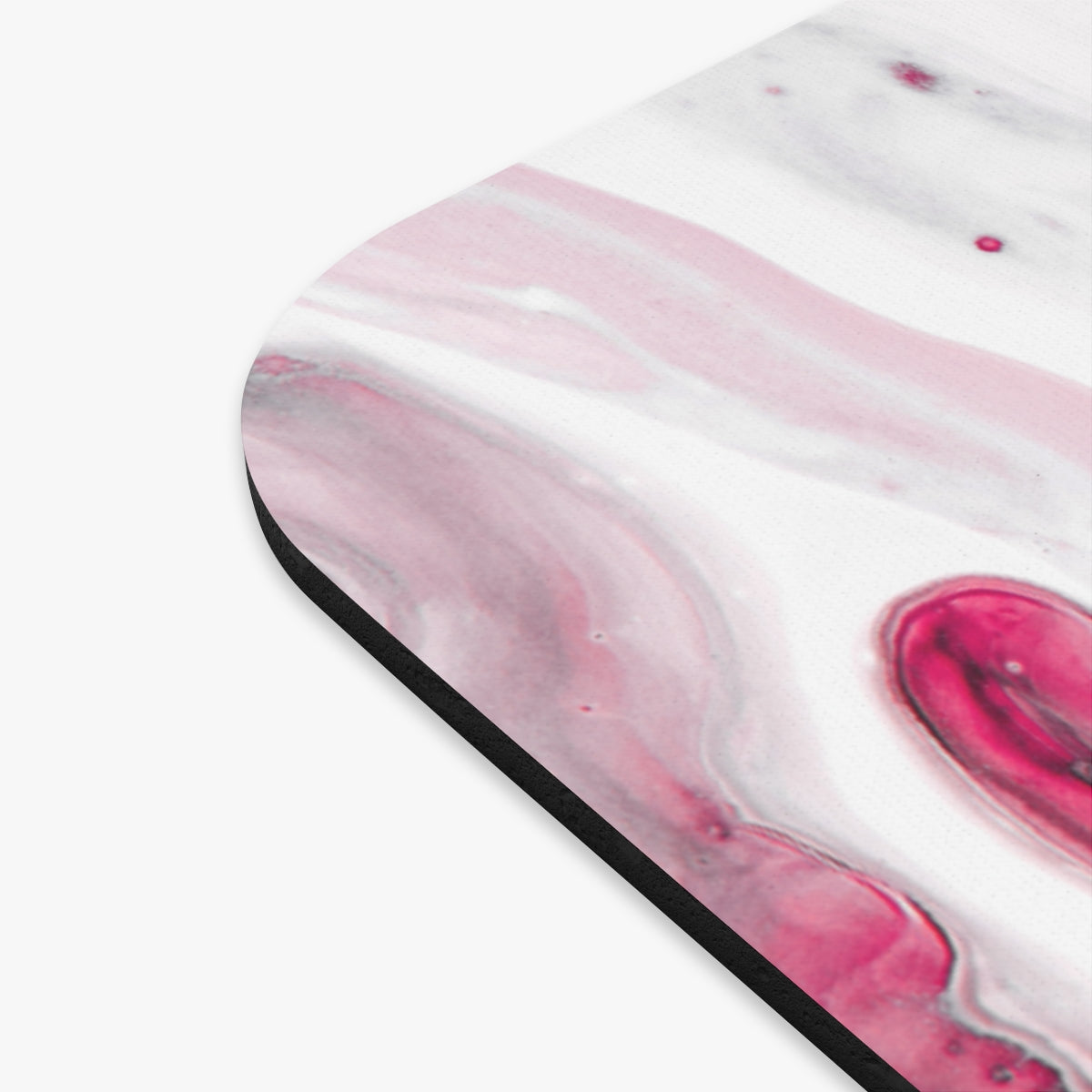 Pink + White Liquid Marble Mousepad