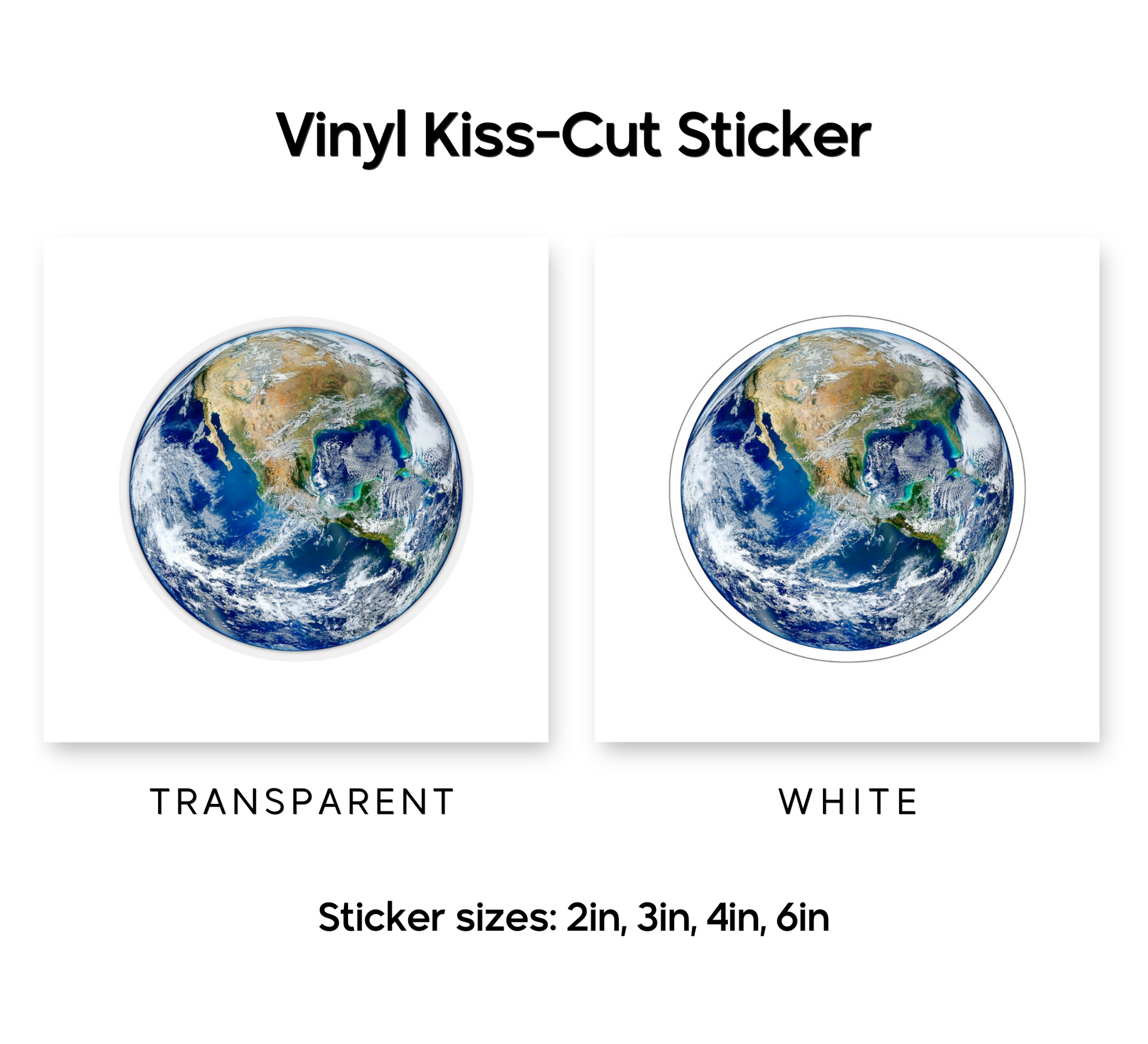 Planet Earth Kiss-Cut Sticker