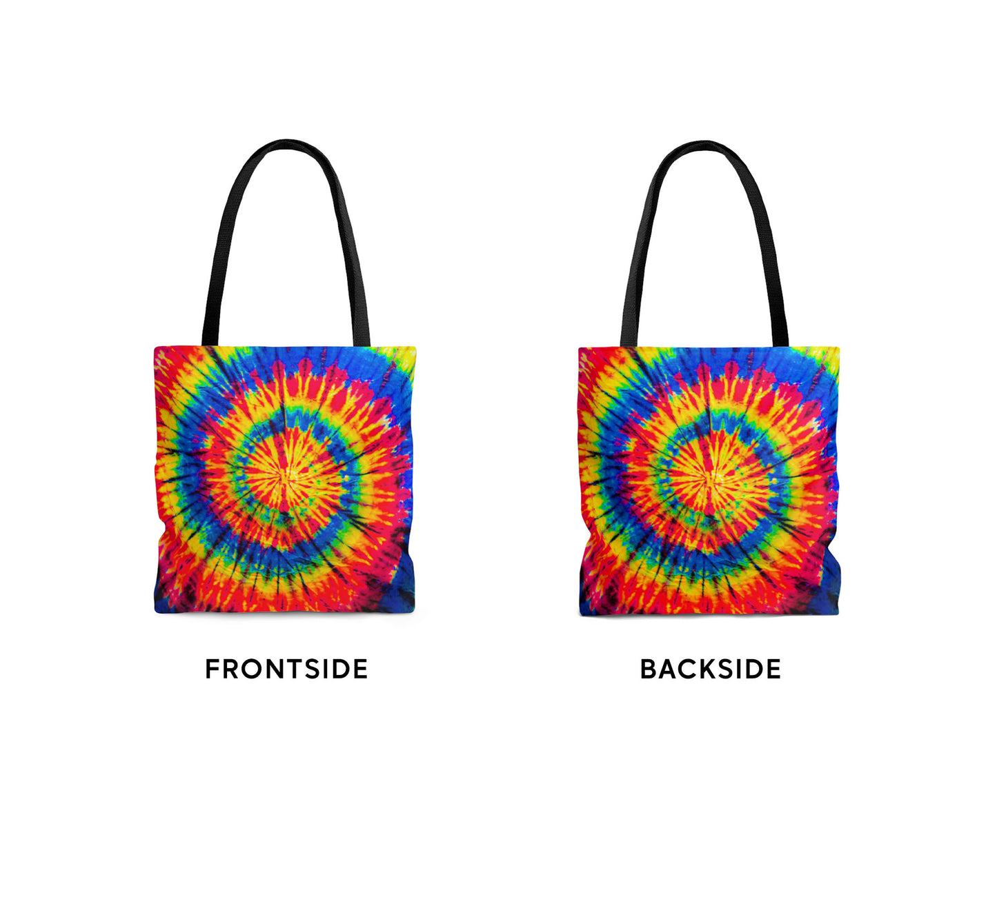 Skittles Rainbow Tie-Dye Tote Bag - Sublimation All Over Print