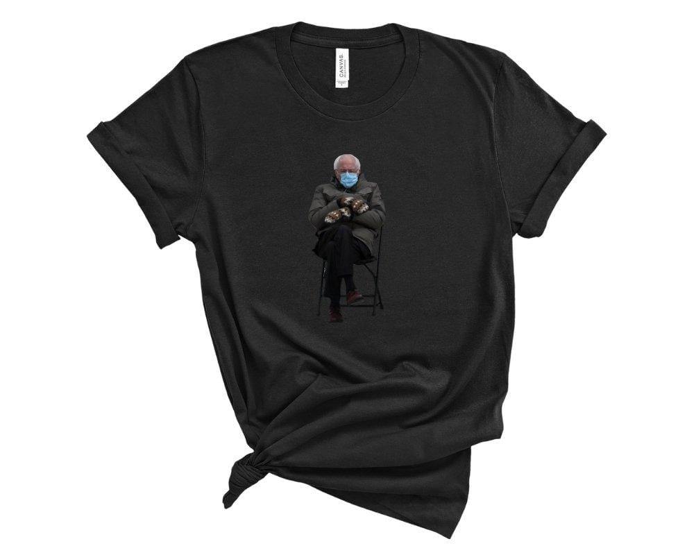 Bernie On A Chair Meme T-Shirt Black / XS