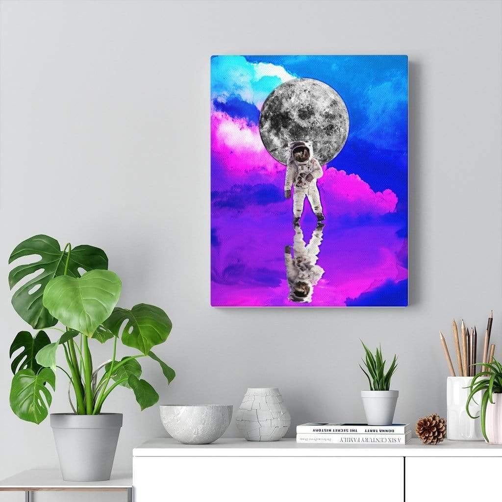 Cotton Candy Astronaut Canvas Wall Art 11″ × 14″ / Premium Gallery Wraps (1.25″)