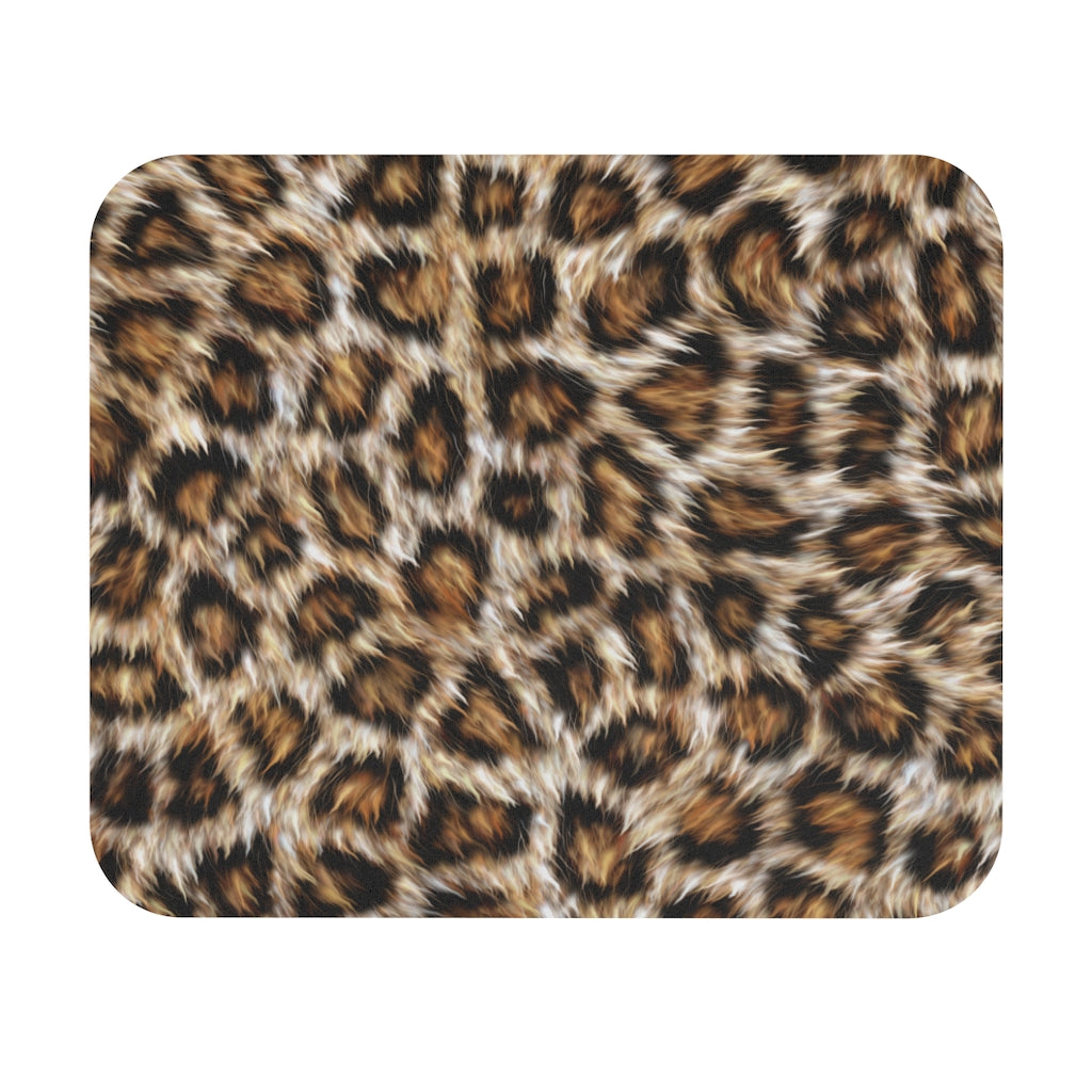 Realistic Leopard Print Mousepad