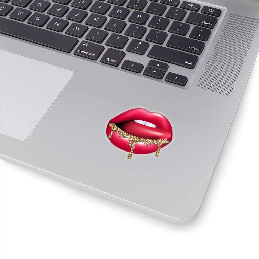 Glitter Drip Lips Sticker