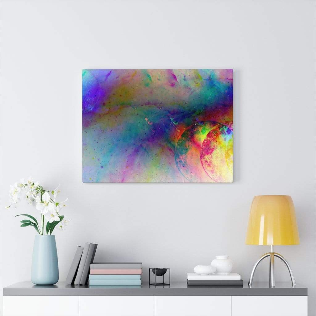 Neon Space Vibes Canvas Wall Art 24″ × 18″ / Premium Gallery Wraps (1.25″)